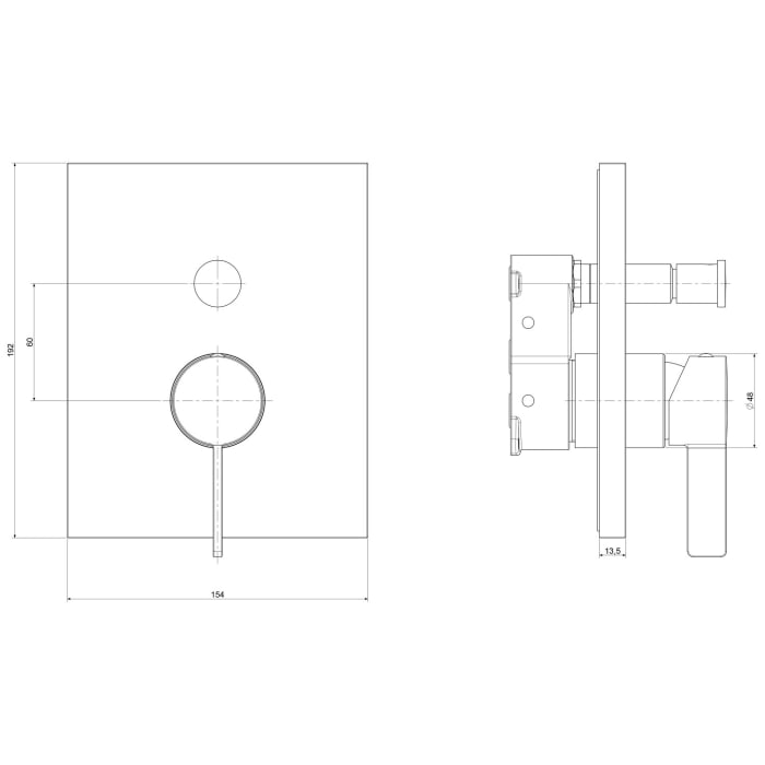 Kronenbach Krona 2.0 Unterputz-Wannen-Brausearmatur
