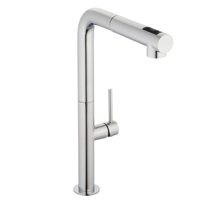 Kronenbach AQA Design 2.0 Küchenarmatur mit hohem schwenkbarem Auslauf, herausziehbare Handbrause mit 2 Strahlarten