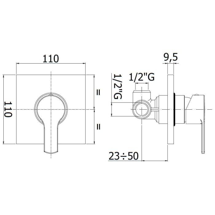 Kronenbach Neura 2.0 Unterputz-Bidetarmatur Taharet-Bidet mit Grundkörper