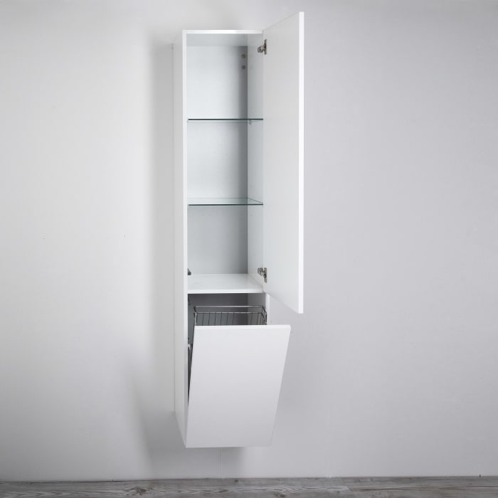 Kronenbach Plana 2.0 Hochschrank 35 x 168 cm mit 1 Tür, 1 Wäschekippe, Anschlag rechts