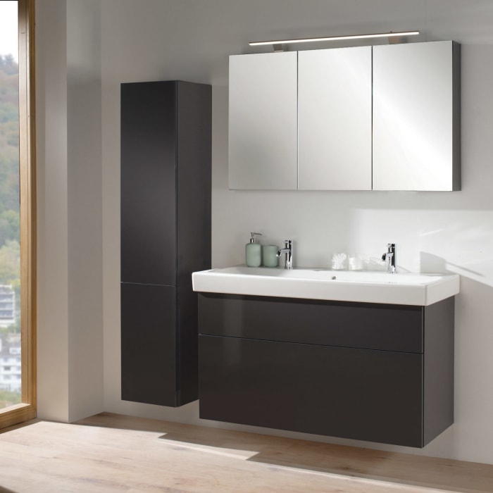 Kronenbach Plana 2.0 Hochschrank 35 x 168 cm mit 1 Tür, 1 Wäschekippe, Anschlag rechts