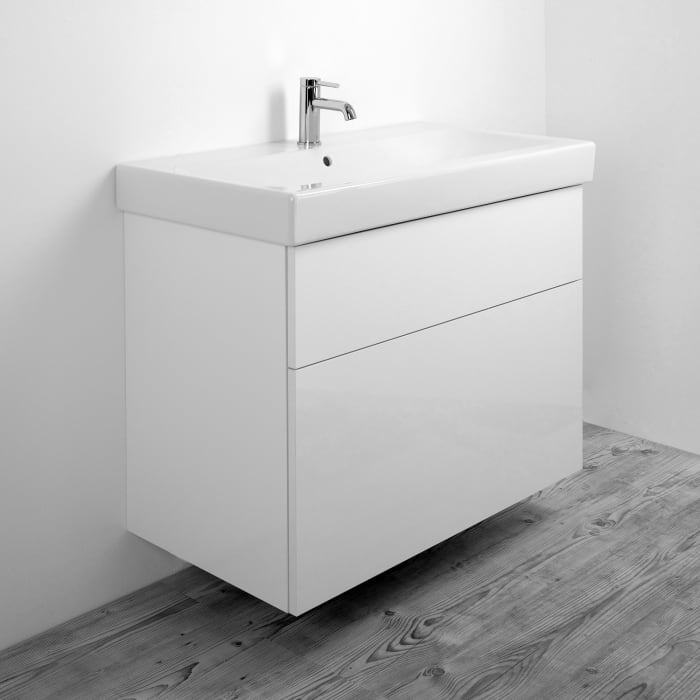 Kronenbach Plana 2.0 Waschtischunterschrank für Geberit iCon 90 cm mit 2 Auszügen