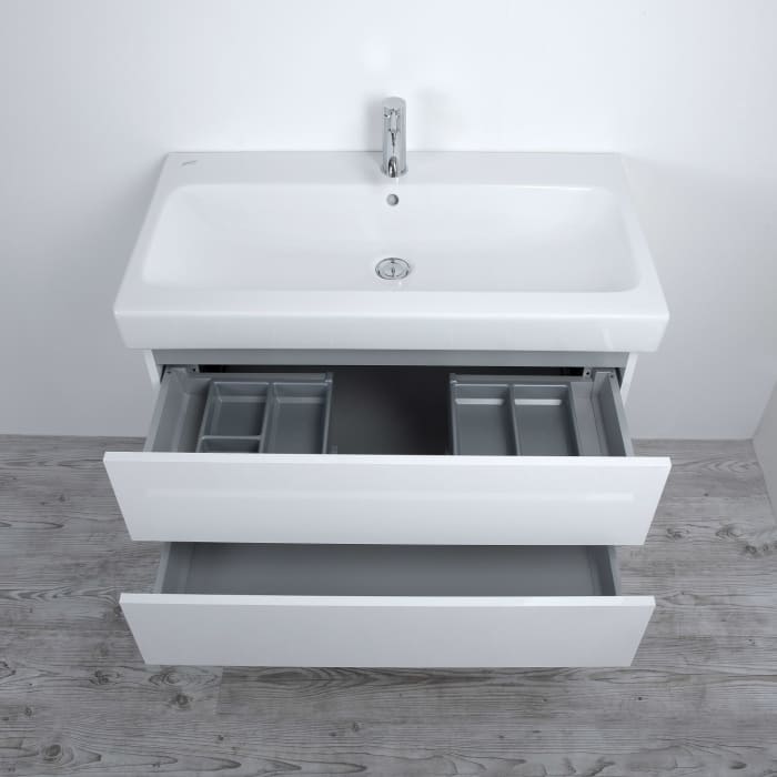 Kronenbach Plana 2.0 Waschtischunterschrank für Geberit iCon 75 cm mit 2 Auszügen