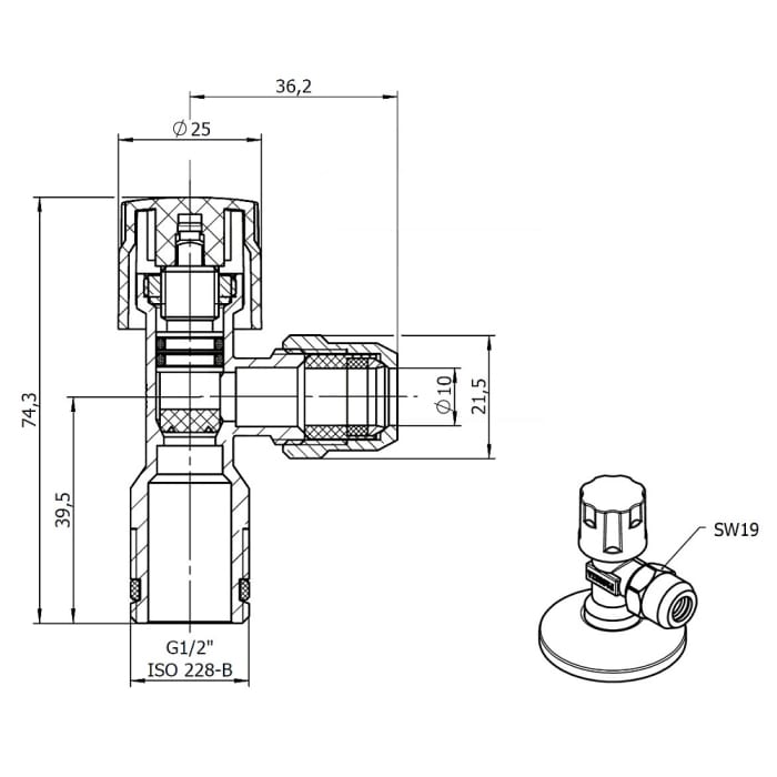 Kronenbach Eckventil