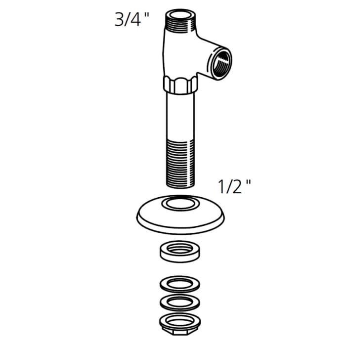 KWC Durchgangsventil mit Fuß
