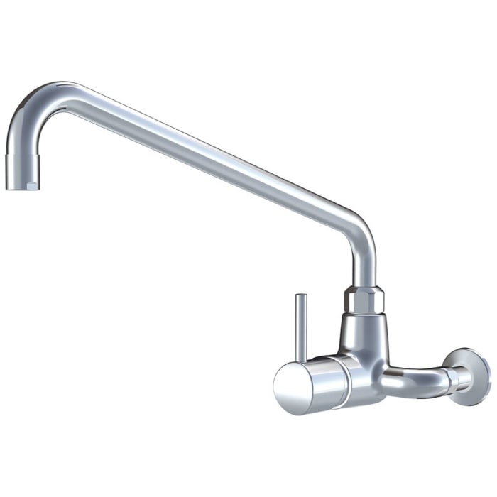 KWC Gastro Einhebel Spültisch-Wandbatterie mit Auslauf von oben für die Profiküche, Ausladung 45 cm