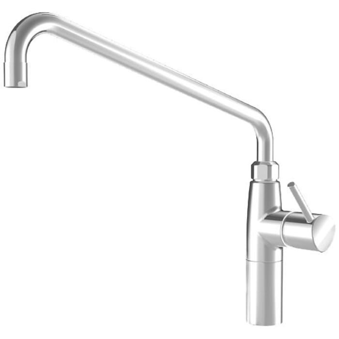 KWC Gastro Einhebel Spültischbatterie mit erhöhtem Sockel für die Profiküche, Ausladung 45 cm