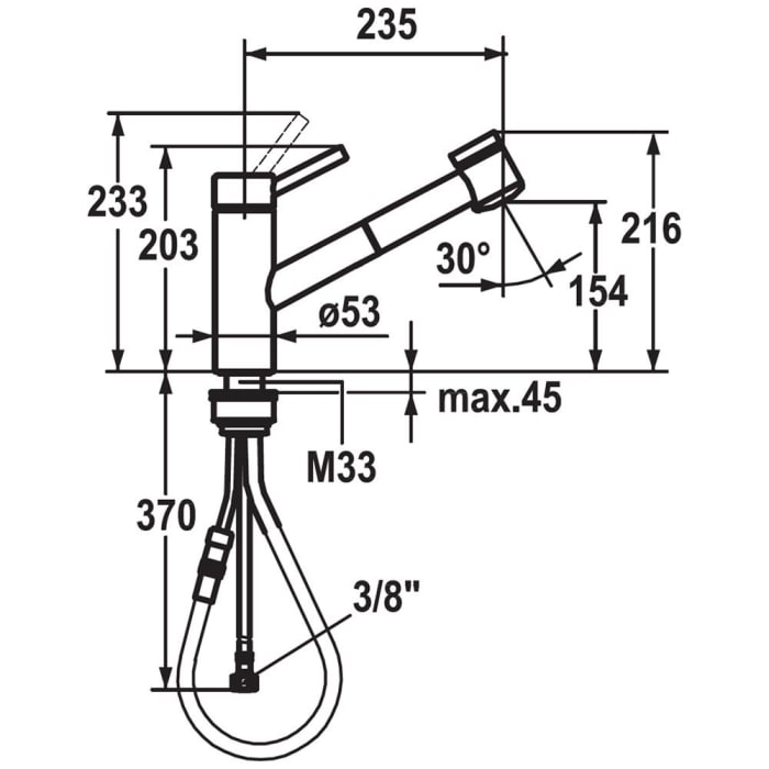 KWC Inox Einhebel-Spültischbatterie mit ausziehbarer Brause