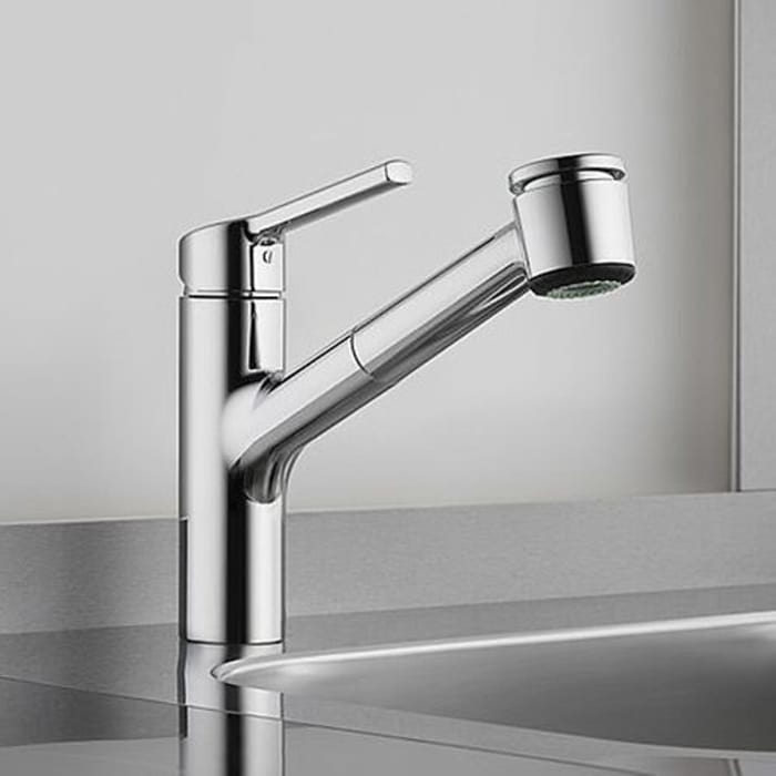 KWC LUNA-E Einhebel-Spültischbatterie mit Auszugbrause jetclean