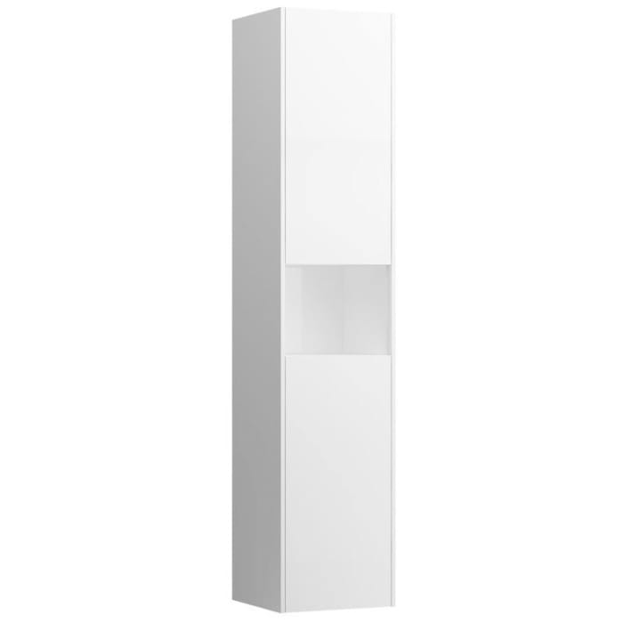 LAUFEN BASE Hochschrank 35 x 33,6 x 165 cm, 2 Türen, 1 offenes Fach, Scharnier links mit Push & Pull-Funktion