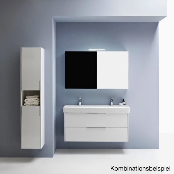 LAUFEN BASE Hochschrank 35 x 33,6 x 165 cm, 2 Türen, 1 offenes Fach, Scharnier links mit Soft-Close