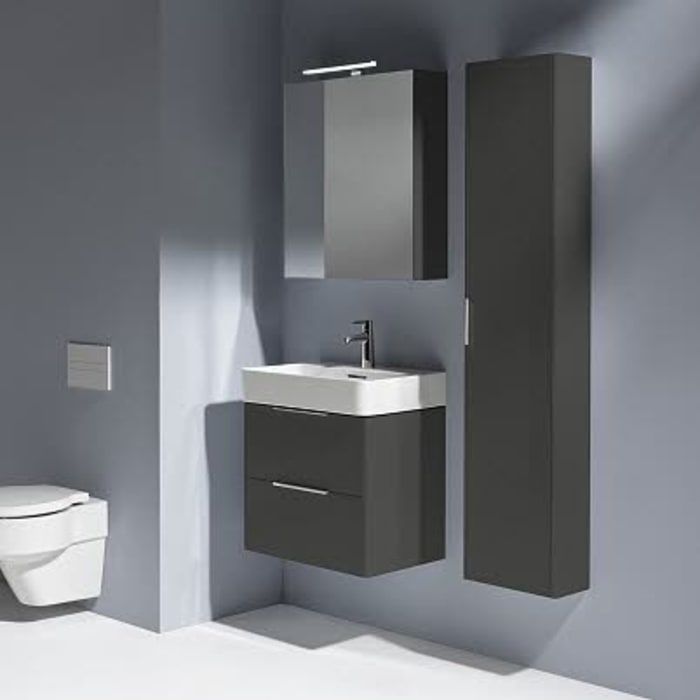 LAUFEN BASE Hochschrank 35 x 18,5 x 165 cm, Scharnier rechts mit Soft-Close