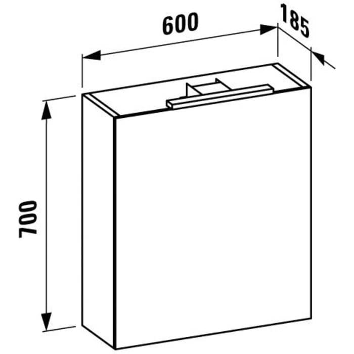LAUFEN BASE Spiegelschrank 60 cm, Anschlag links
