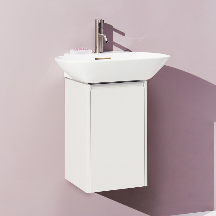 LAUFEN BASE für INO Waschtischunterbau 28 x 30 cm, Tür rechts, Griff eloxiert