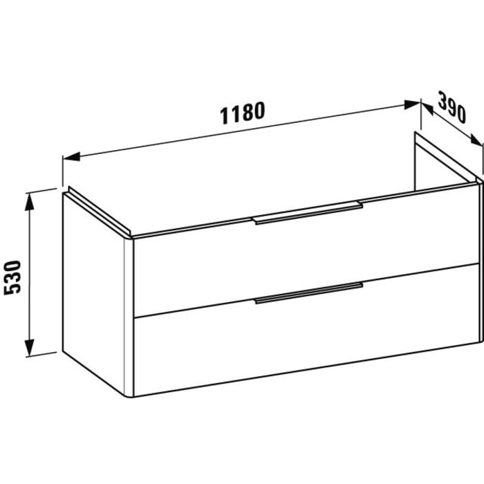 LAUFEN BASE für VAL Waschtischunterbau 118 x 39 cm
