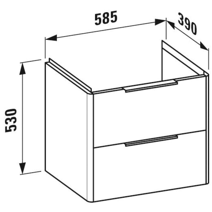 LAUFEN BASE für VAL Waschtischunterbau 58,5 x 39 cm