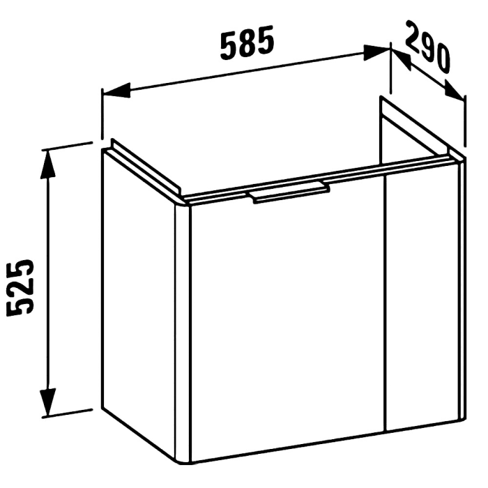 LAUFEN BASE für VAL Waschtischunterbau 58,5 x 29 cm