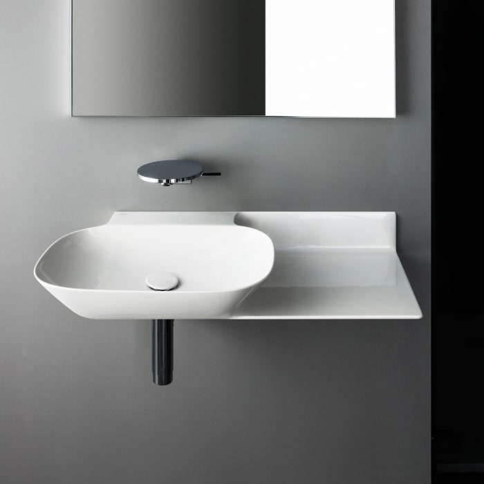 LAUFEN INO Waschtisch unterbaufähig 90 x 45 cm mit Ablage rechts ohne Hahnloch