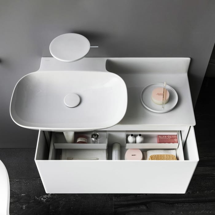 LAUFEN INO Waschtisch unterbaufähig 90 x 45 cm mit Ablage rechts ohne Hahnloch