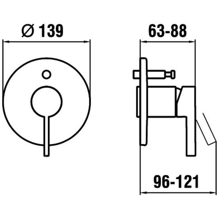LAUFEN Kartell Fertigmontage-Set für UP-Bademischer