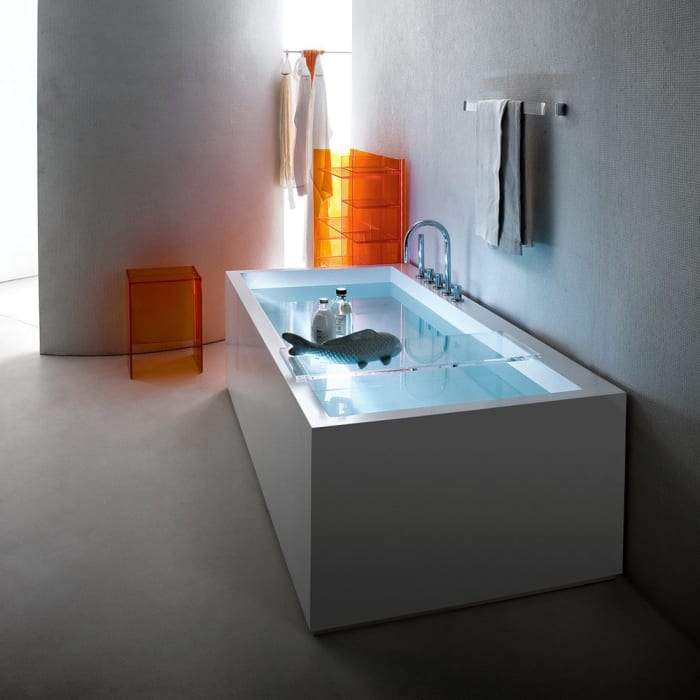 LAUFEN Kartell Rechteckbadewanne 170 x 86 cm, freistehend mit Kopfende rechts