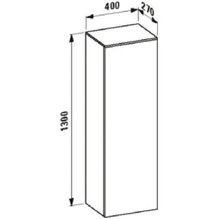 LAUFEN Kartell Hochschrank 40 x 27,0 x 130 cm, Scharnier links