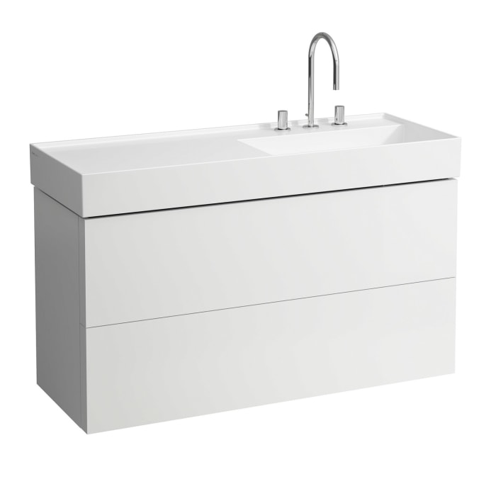 LAUFEN Kartell Waschtischunterbau 118 cm mit 2 Auszügen und Push & Pull Funktion