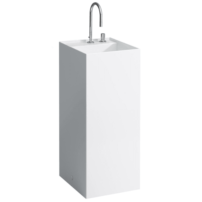 LAUFEN Kartell Waschtisch 37,5 x 43,5 cm, freistehend mit 2 Hahnlöchern
