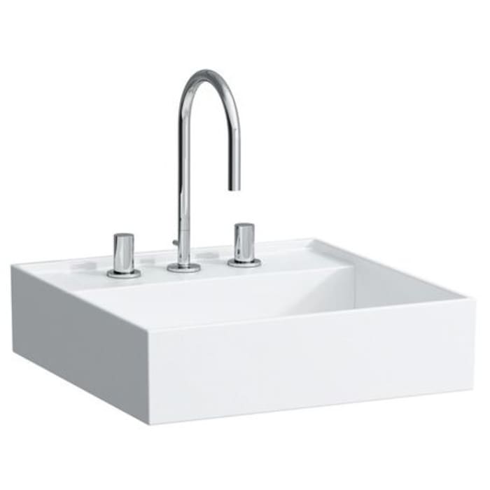 LAUFEN Kartell Handwaschbecken 46 x 46 cm mit 3 Hahnlöchern