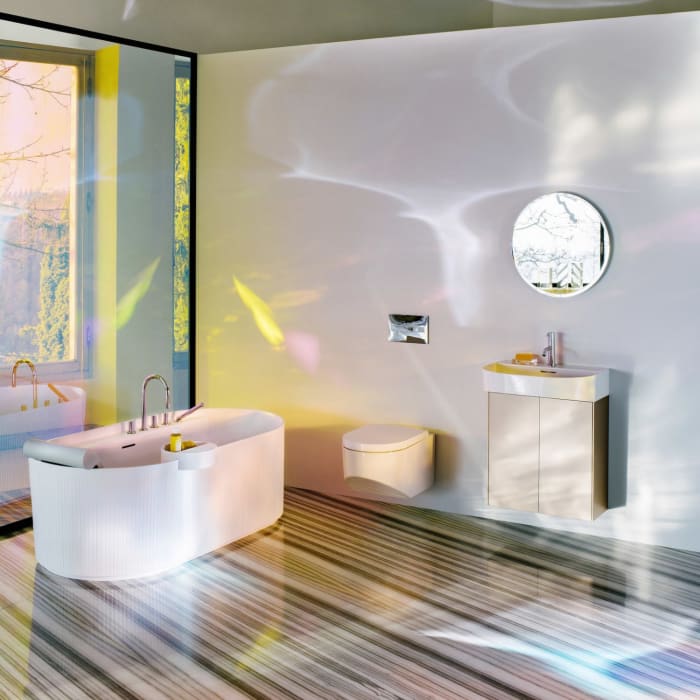 LAUFEN Sonar freistehende Badewanne  160 x 81,5 cm, mit Oberflächentextur