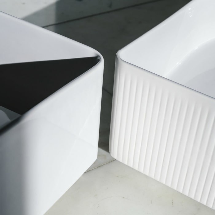 LAUFEN Sonar Waschtisch-Schale 34 x 34 cm, mit Oberflächentextur außen