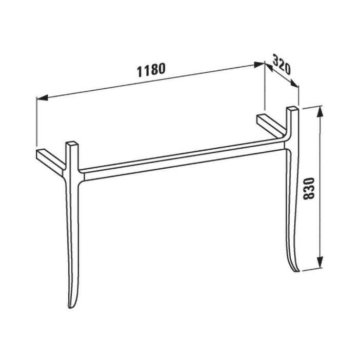 LAUFEN The New Classic Waschtischgestell 118 x 32 x 82 cm