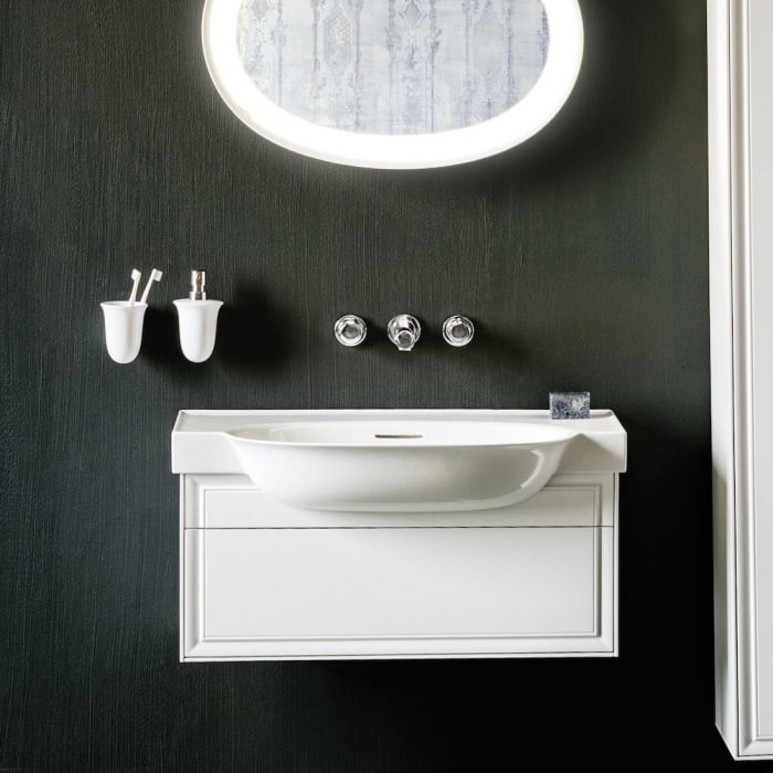 LAUFEN The New Classic Möbelwaschtisch 80 x 48 cm, ohne Hahnloch, mit Überlauf