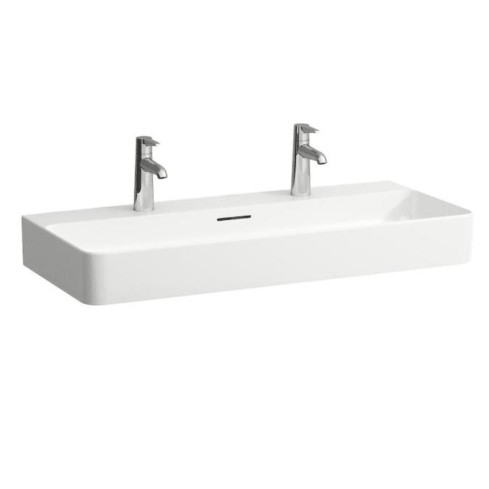 LAUFEN Val Aufsatzwaschtisch 95 x 42 cm, mit 2 Hahnlöcher, ohne Überlauf