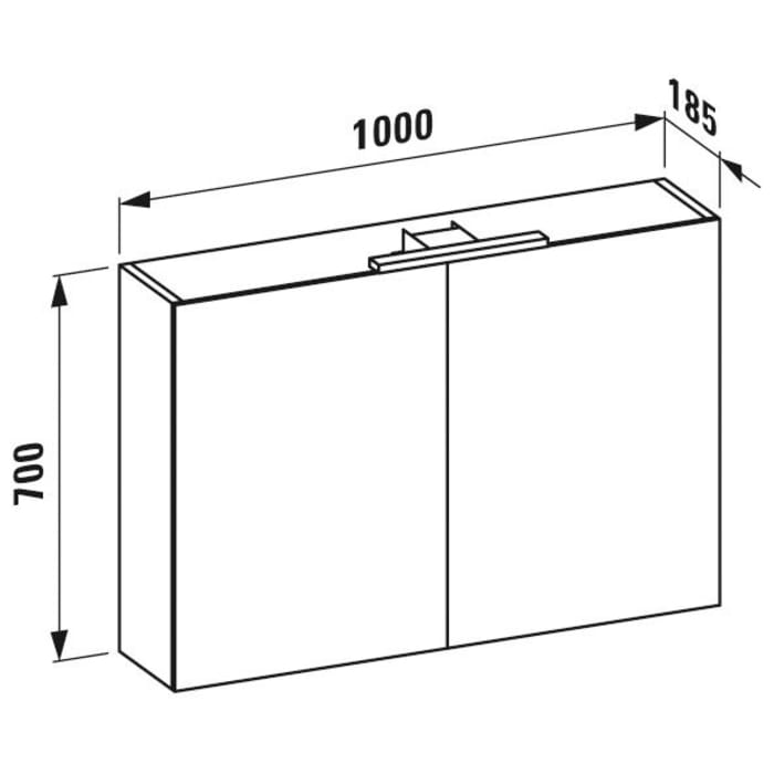 LAUFEN BASE Spiegelschrank 100 cm