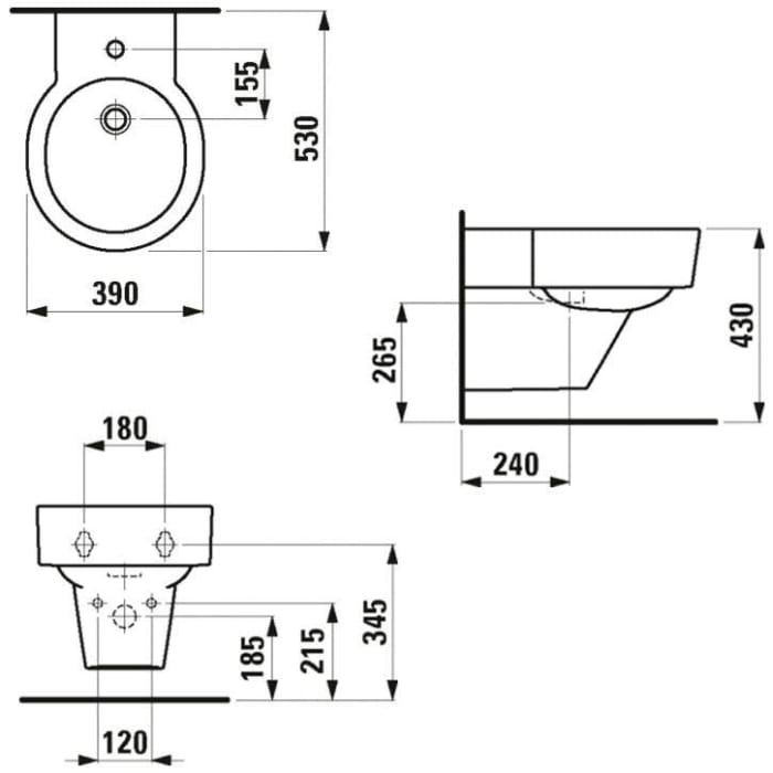 LAUFEN Val Wandbidet