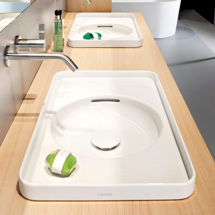 LAUFEN Val Einbauwaschtisch 55 x 36 cm mit Hahnloch links, ohne Überlauf