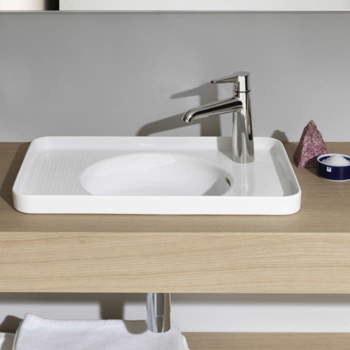 LAUFEN Val Einbauwaschtisch 55 x 36 cm mit Hahnloch rechts, ohne Überlauf