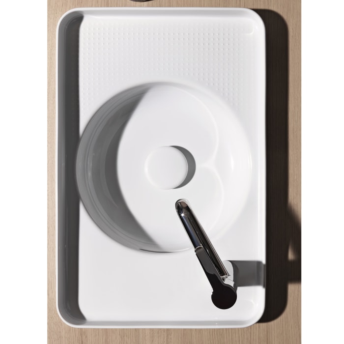 LAUFEN Val Einbauwaschtisch 55 x 36 cm mit Hahnloch links, mit Überlauf