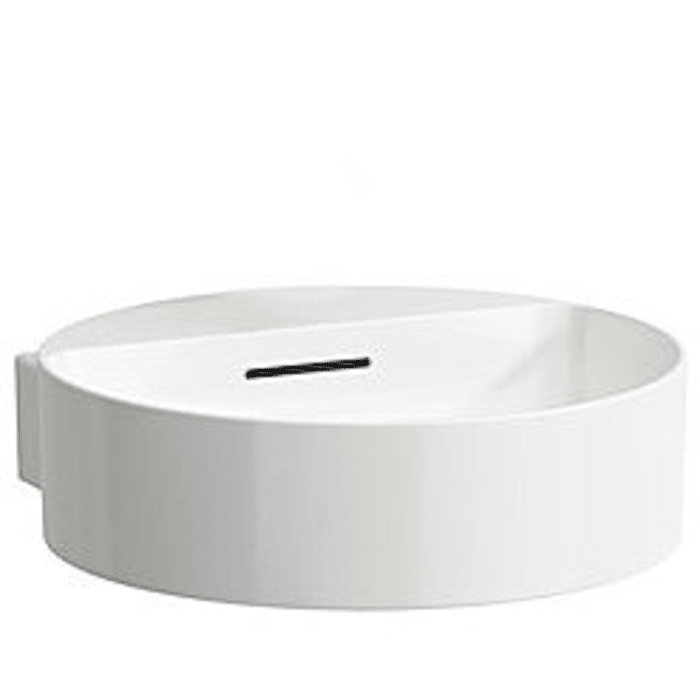 LAUFEN Val Aufsatzhandwaschbecken wandmontiert 40 x 42,5 cm ohne Hahnloch, mit Überlauf