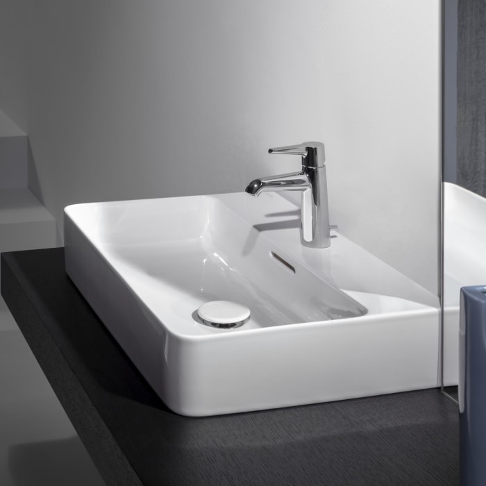 LAUFEN Val Aufsatzwaschtisch 75 x 42 cm mit 1 Hahnloch, mit Überlauf