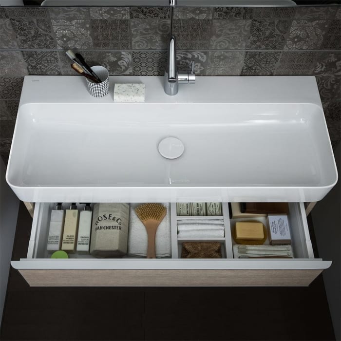 LAUFEN Val Waschtisch, unterbaufähig 95 x 42 cm, mit 1 Hahnloch, mit Überlauf