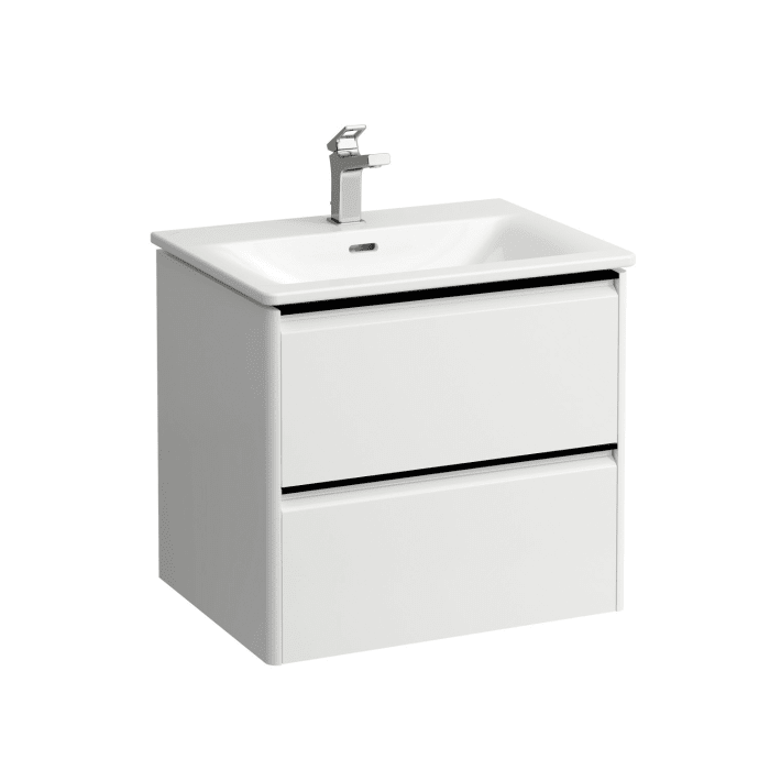 LAUFEN Palace Waschtischkombination 60 cm mit Griffleiste schwarz