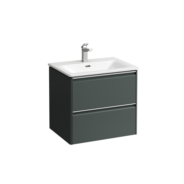 LAUFEN Palace Waschtischkombination 60 cm mit Griffleiste eloxiert