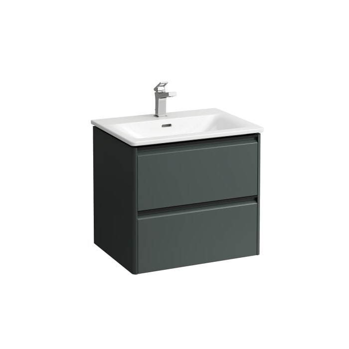 LAUFEN Palace Waschtischkombination 60 cm mit Griffleiste schwarz