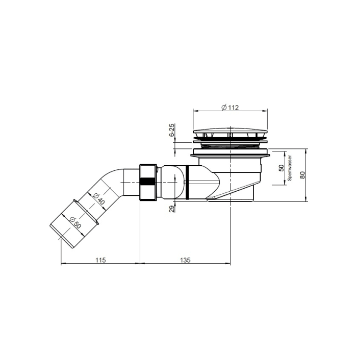 LAUFEN Ablaufgarnitur Ø 9cm, DN 50