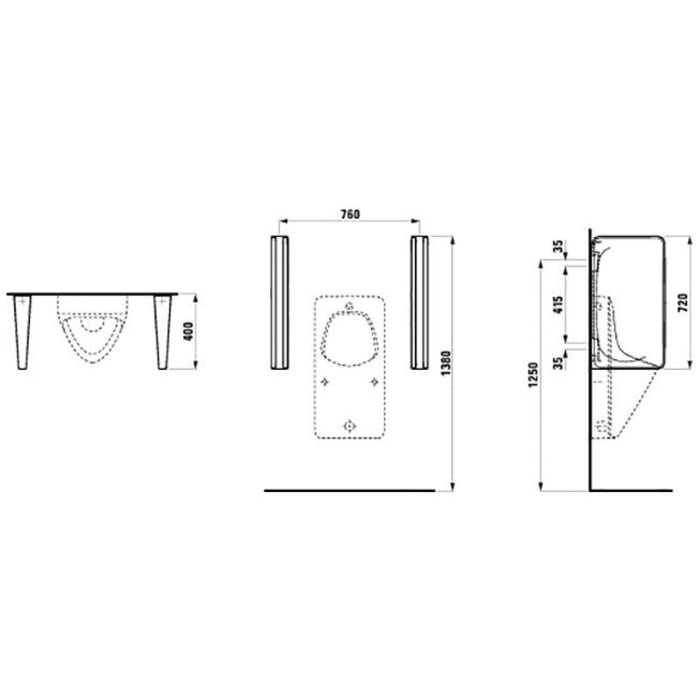 LAUFEN Cinto Urinal-Trennwand