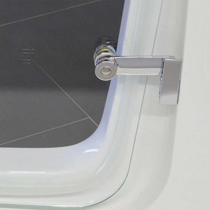 Steinkamp easy entry Badewanne 160 x 75 cm mit Glastür links, Trio Ablauf und Styrodurverkleidung