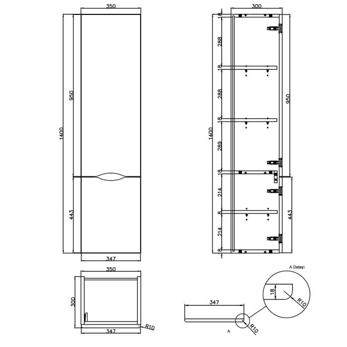 Home Hochschrank Anschlag links