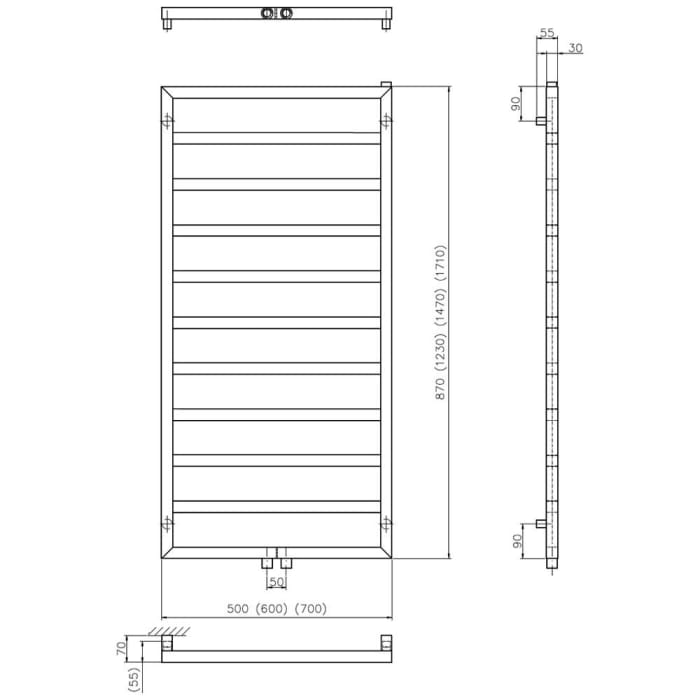 Quara Badheizkörper 50 x 123 cm